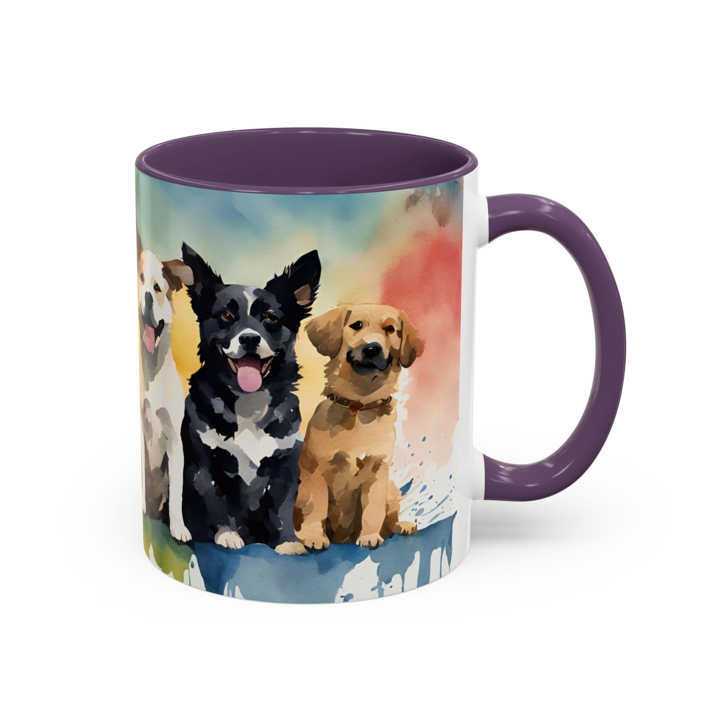 Multicoloured Doggies 02 Accent Mug 11oz