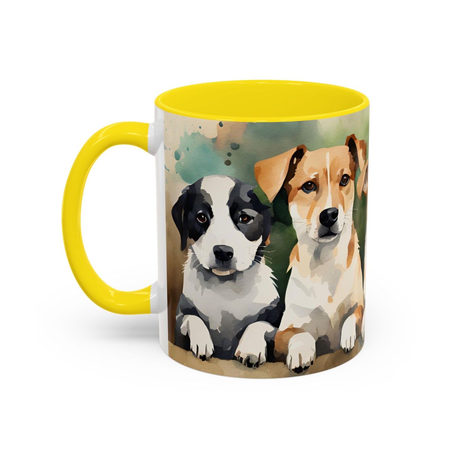 Multicoloured Doggies 12 Accent Mug 11oz