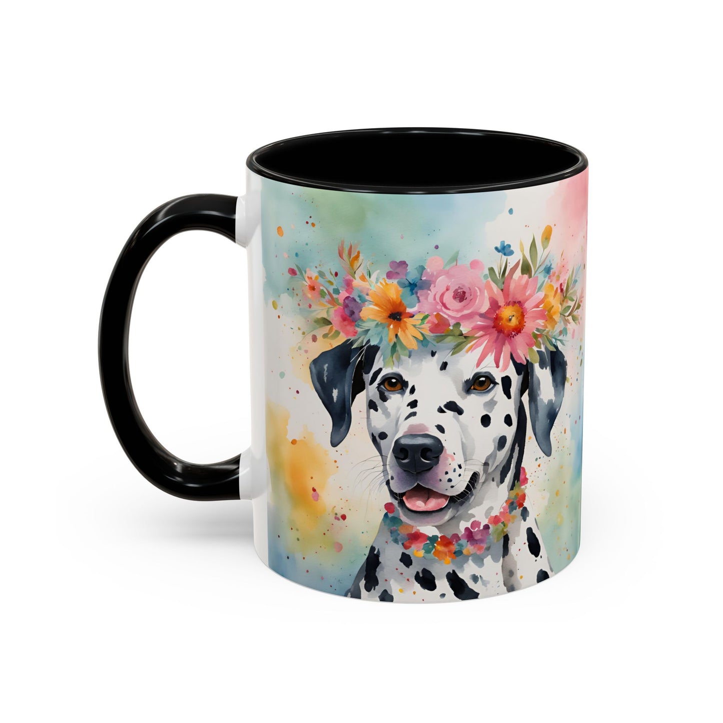 Dalmatian 02 Accent Coffee Mug - Dog Lover Gift