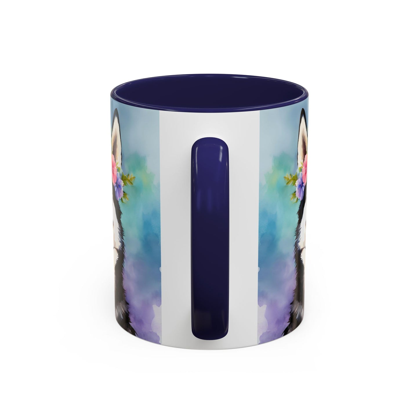 Husky 01 Accent Coffee Mug - Dog Lover Gift