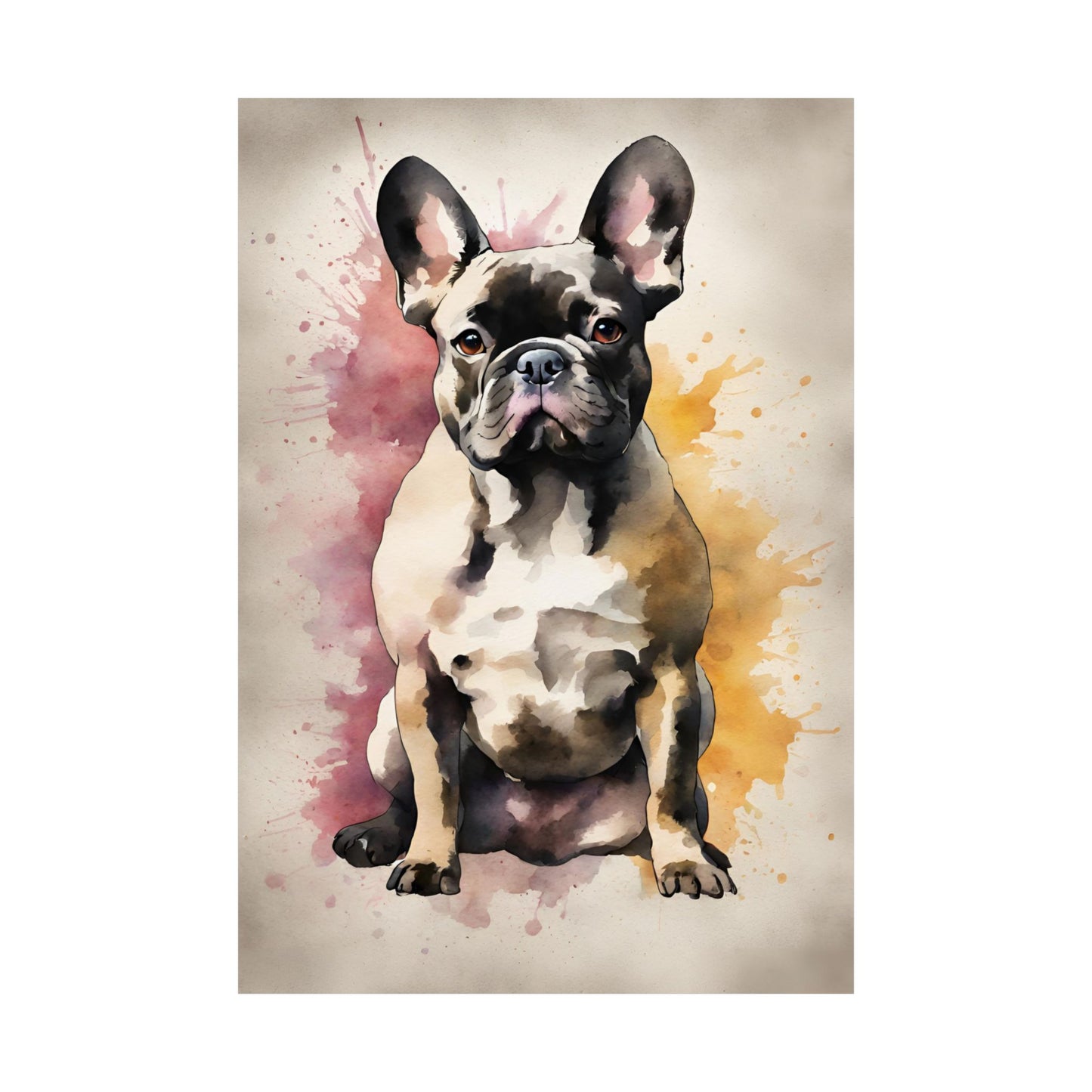 Dogs French Bulldog 02 Matte Vertical Poster