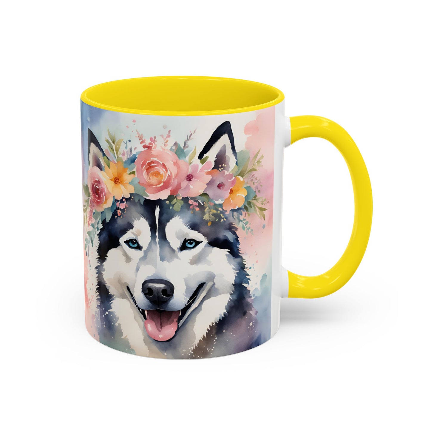 Husky 03 Accent Coffee Mug - Dog Lover Gift