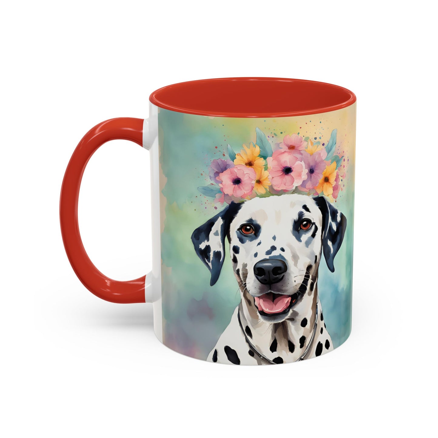 Dalmatian 01 Accent Coffee Mug - Dog Lover Gift