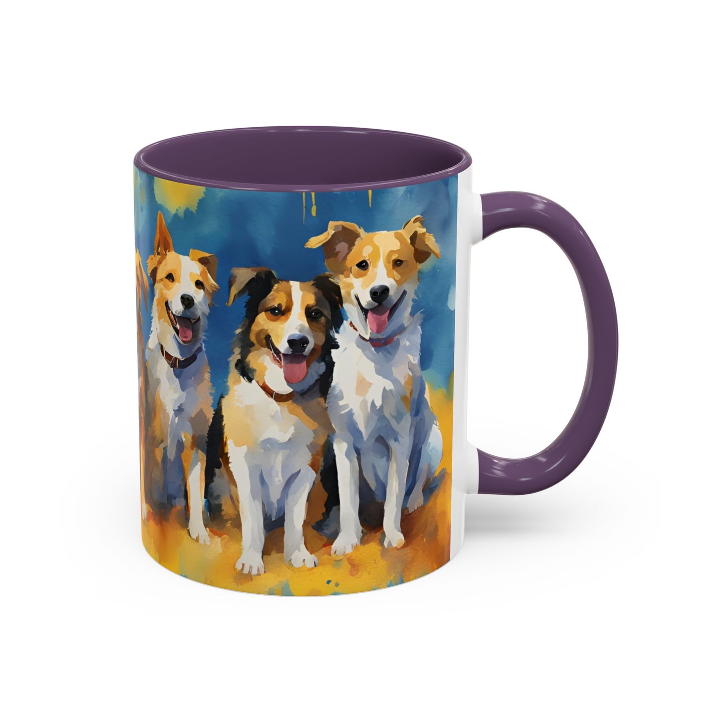 Multicolored Doggies 01 Accent Mug 11oz