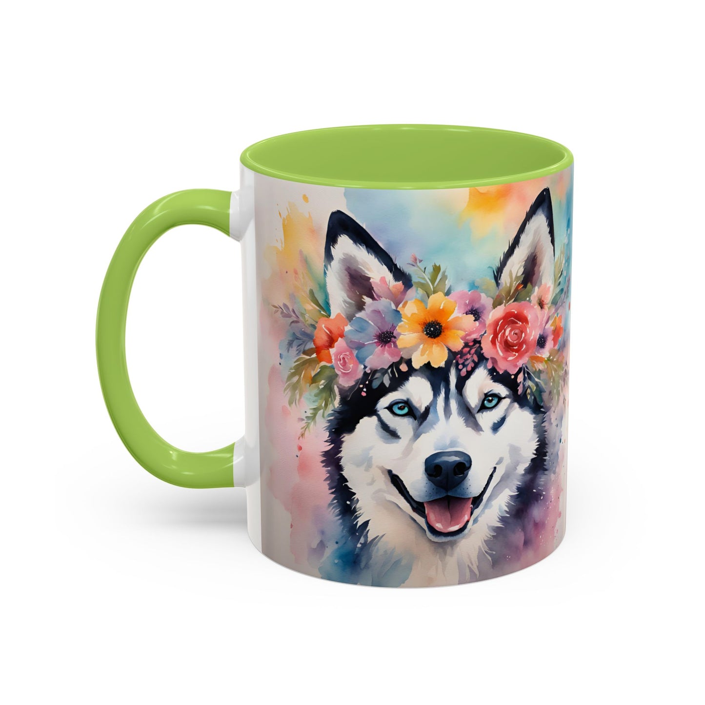 Husky 04 Accent Coffee Mug - Dog Lover Gift