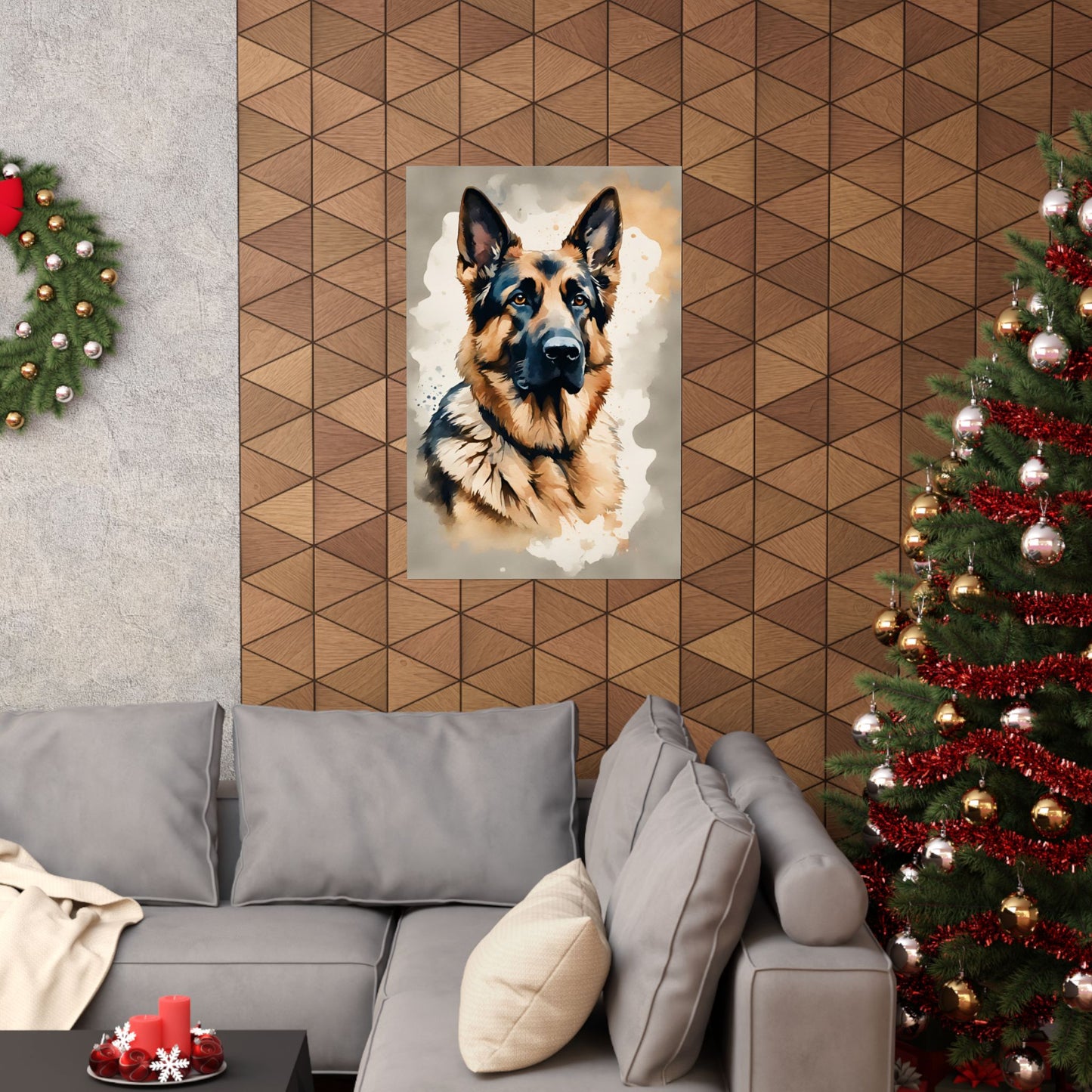 Dogs German Shepherd 04 Matte Vertical Poster