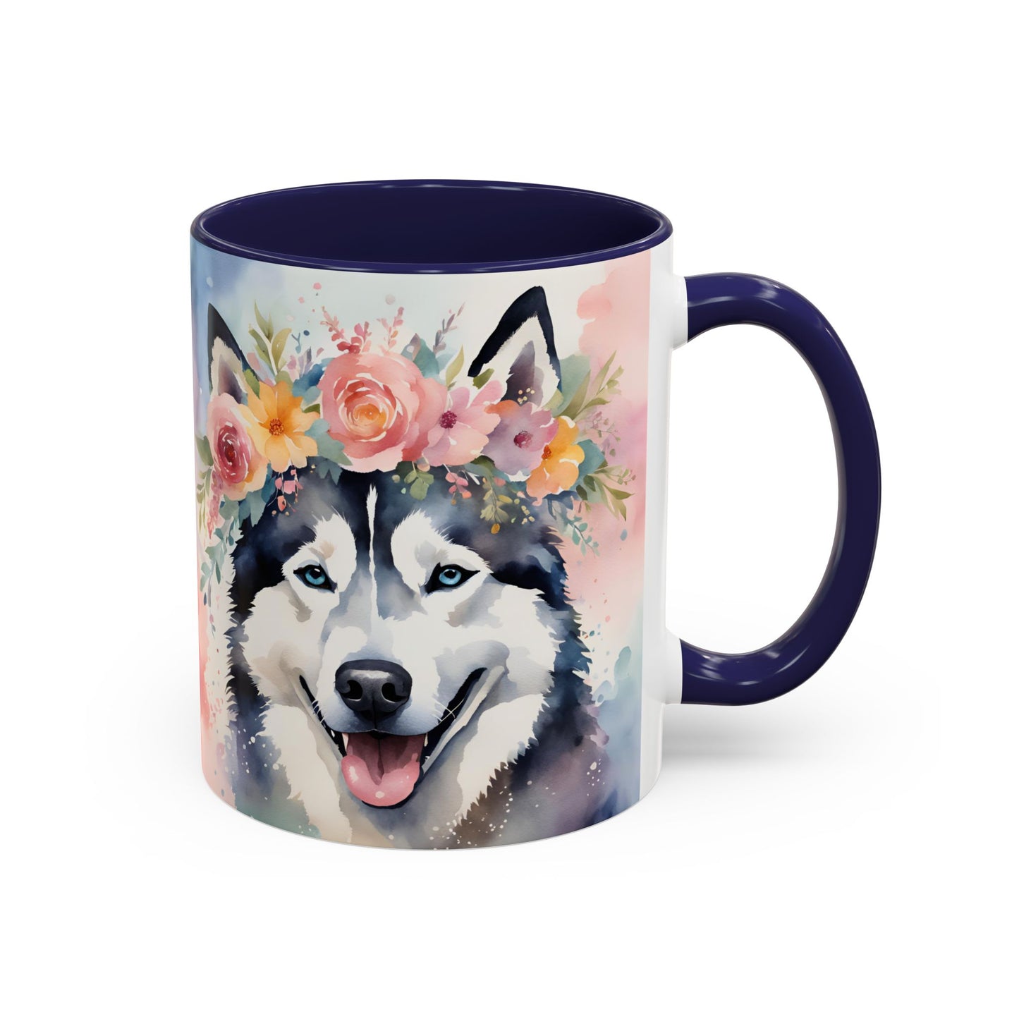 Husky 03 Accent Coffee Mug - Dog Lover Gift