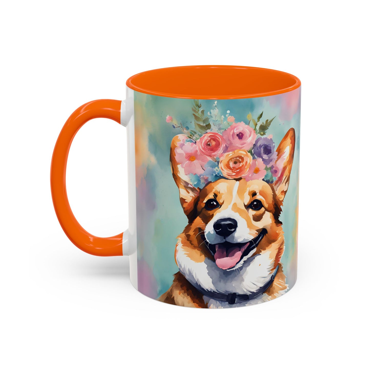 Corgi 01 Accent Coffee Mug - Dog Lover Gift