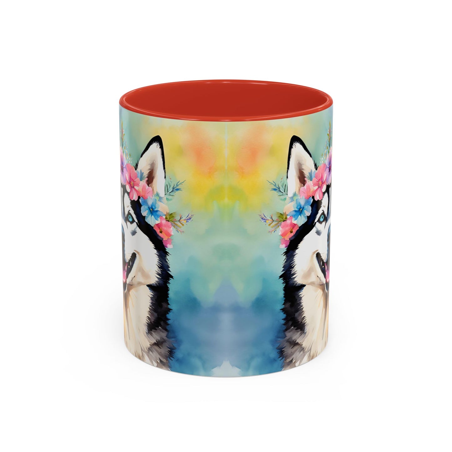 Husky 01 Accent Coffee Mug - Dog Lover Gift