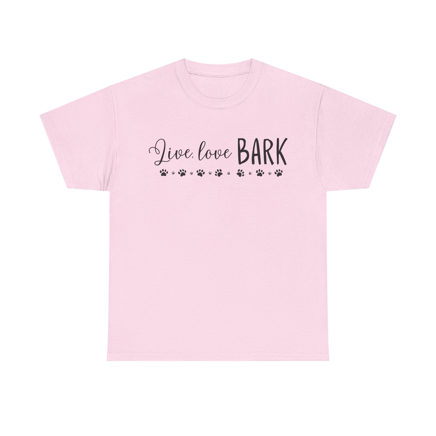 Live, love, BARK Unisex Heavy Cotton Tee
