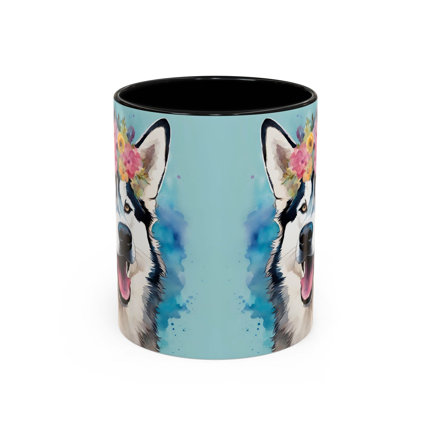 Husky 02 Accent Coffee Mug - Dog Lover Gift