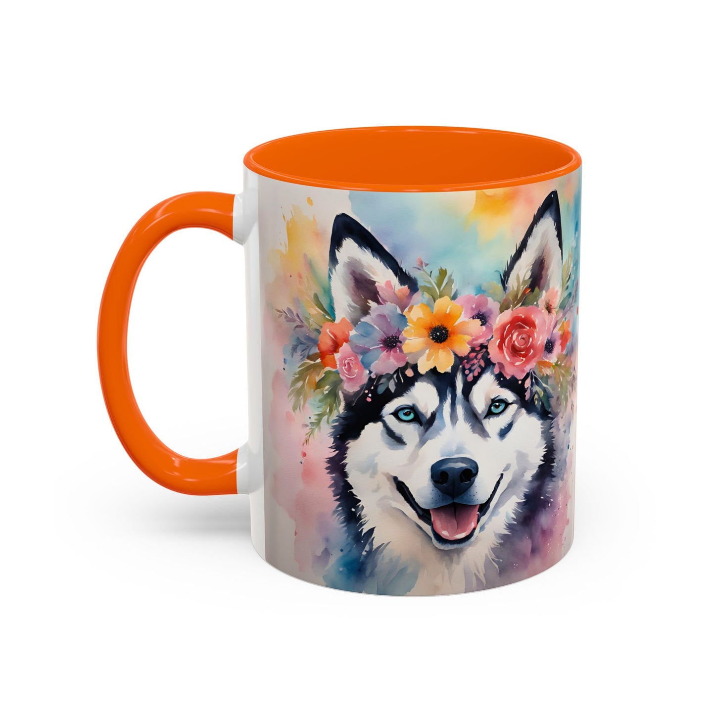 Husky 04 Accent Coffee Mug - Dog Lover Gift