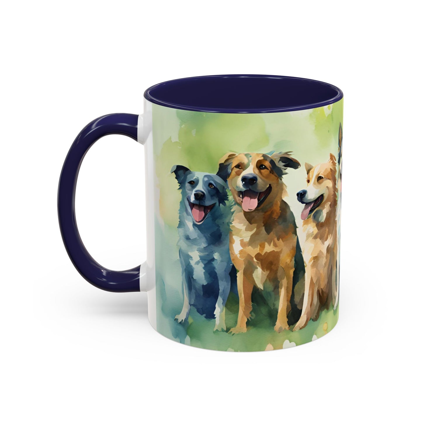 Multicoloured Doggies 10 Accent Mug 11oz