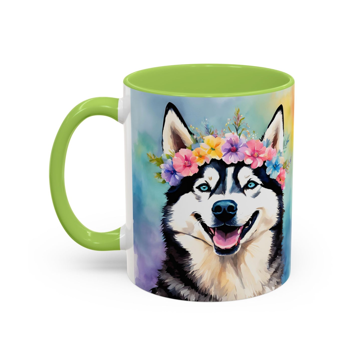 Husky 01 Accent Coffee Mug - Dog Lover Gift