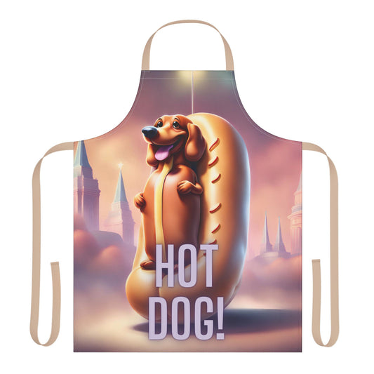 Hot Dog 01 Apron, 5 Color Straps (AOP)