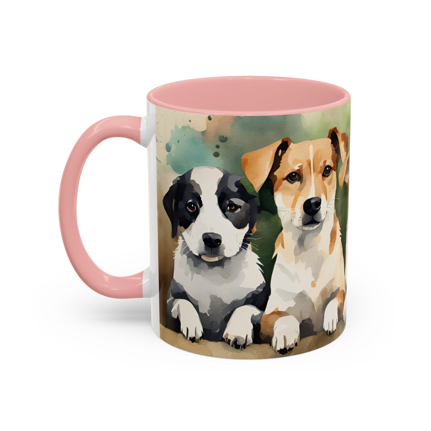Multicoloured Doggies 12 Accent Mug 11oz