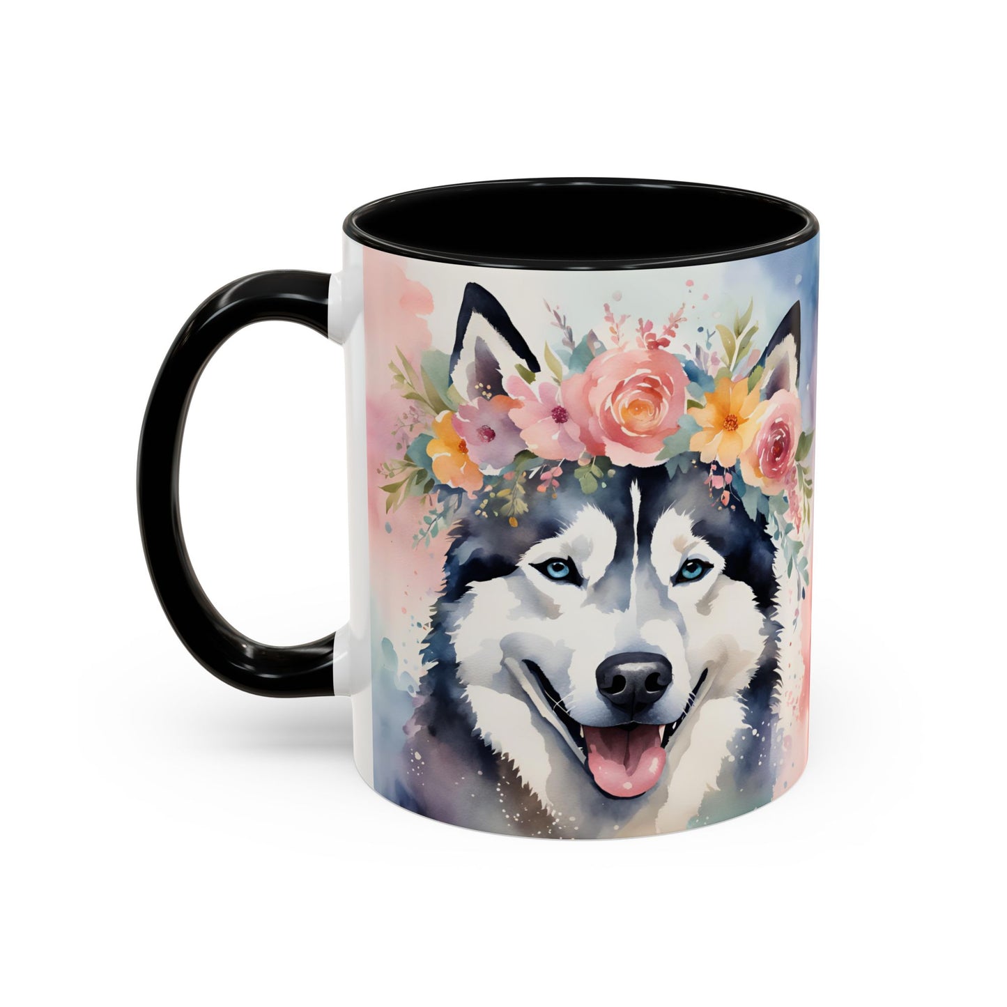 Husky 03 Accent Coffee Mug - Dog Lover Gift