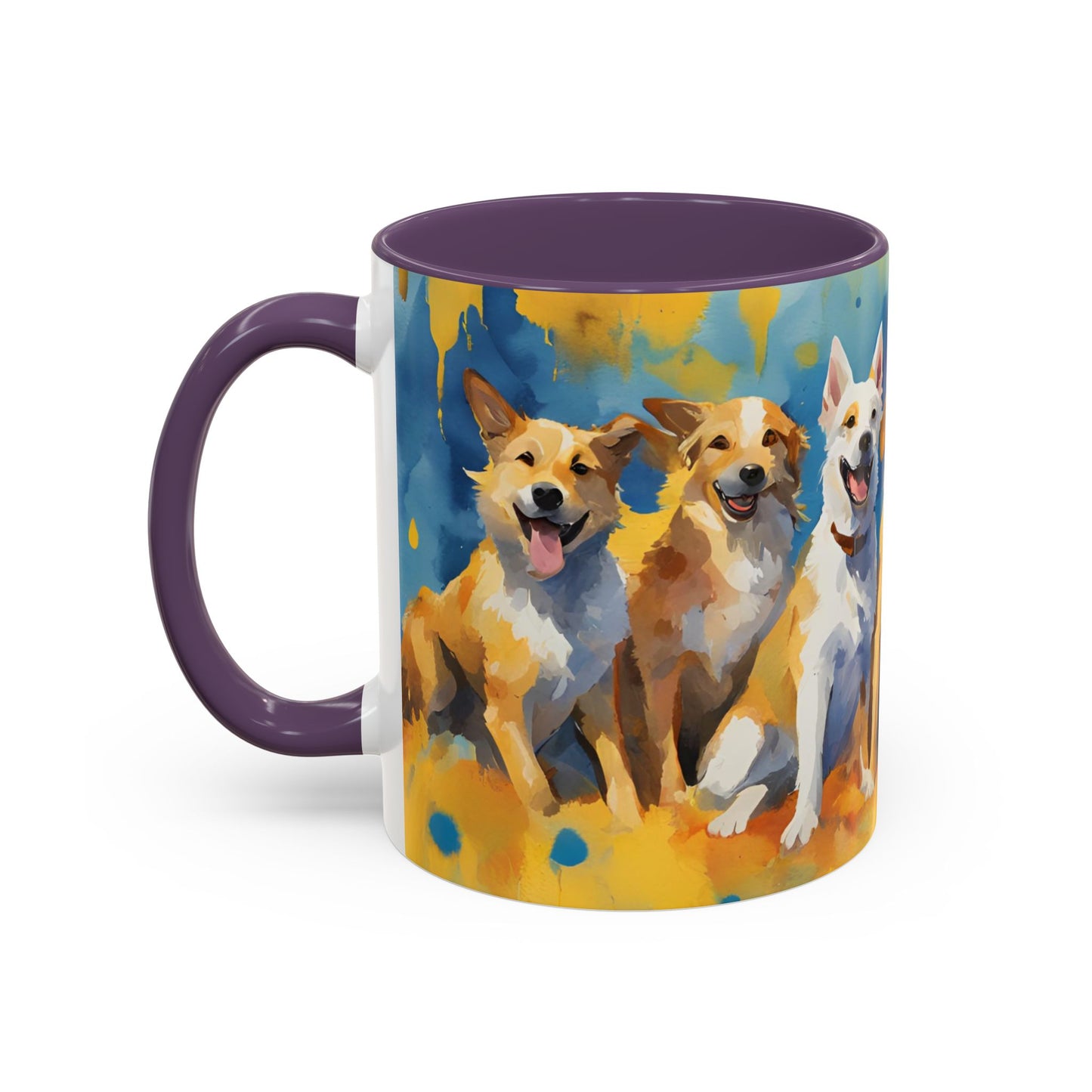 Multicolored Doggies 01 Accent Mug 11oz