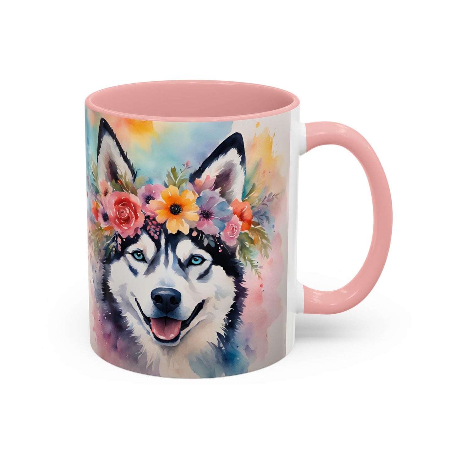 Husky 04 Accent Coffee Mug - Dog Lover Gift
