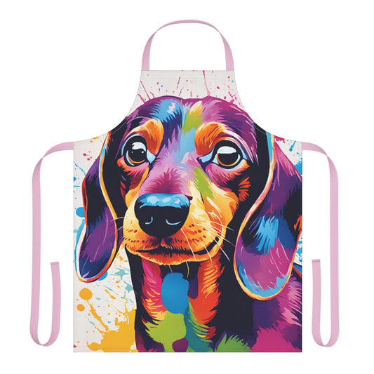 Multicoloured Dachshund Adult Apron (AOP)