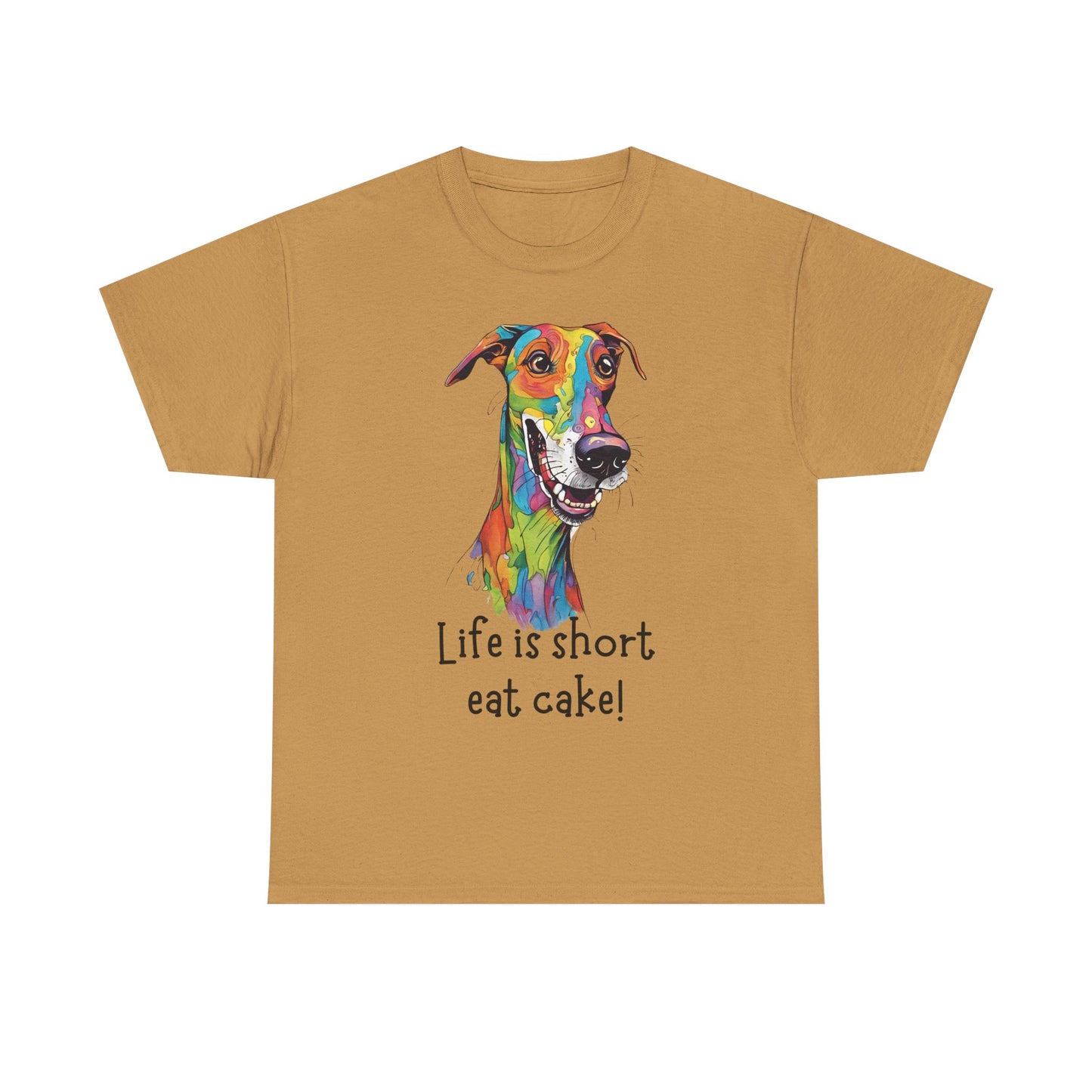 Life Is Short, Eat Cake! Unisex Heavy Cotton Tee