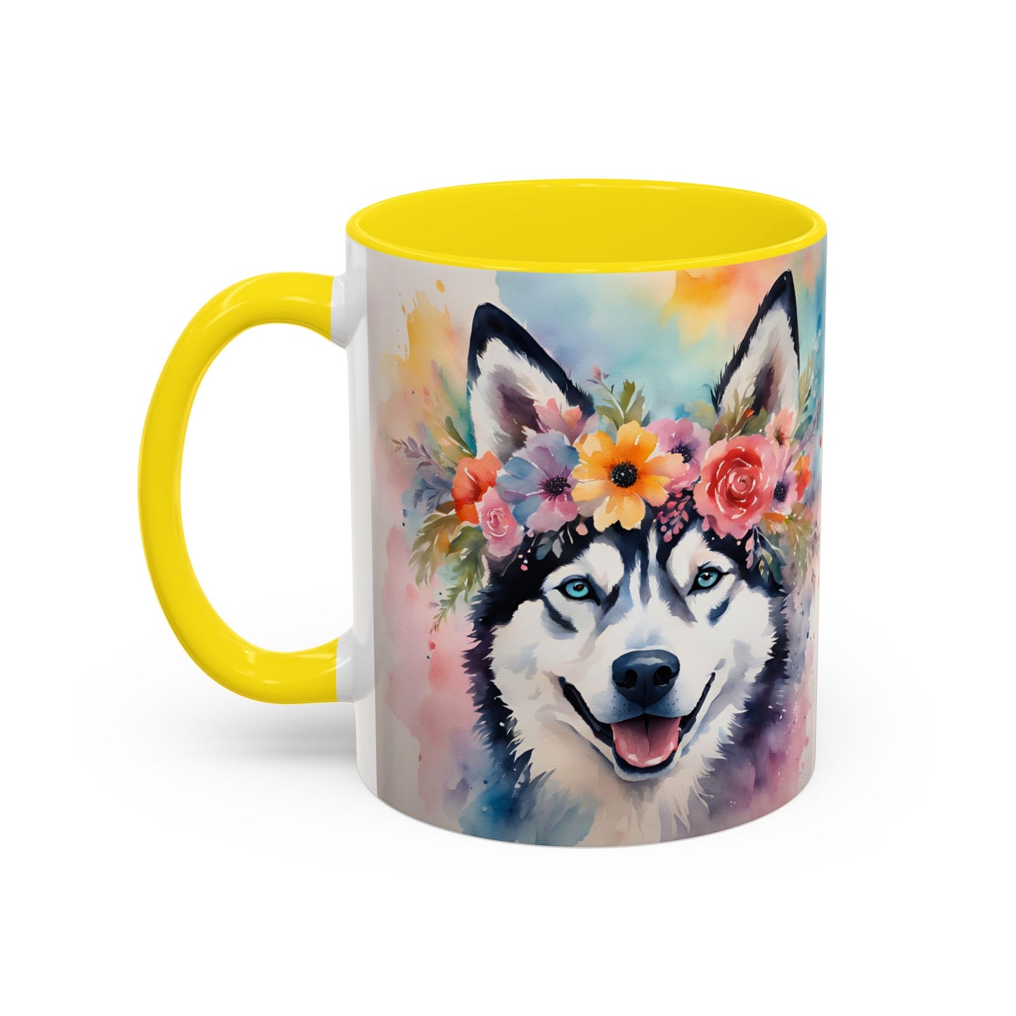 Husky 04 Accent Coffee Mug - Dog Lover Gift