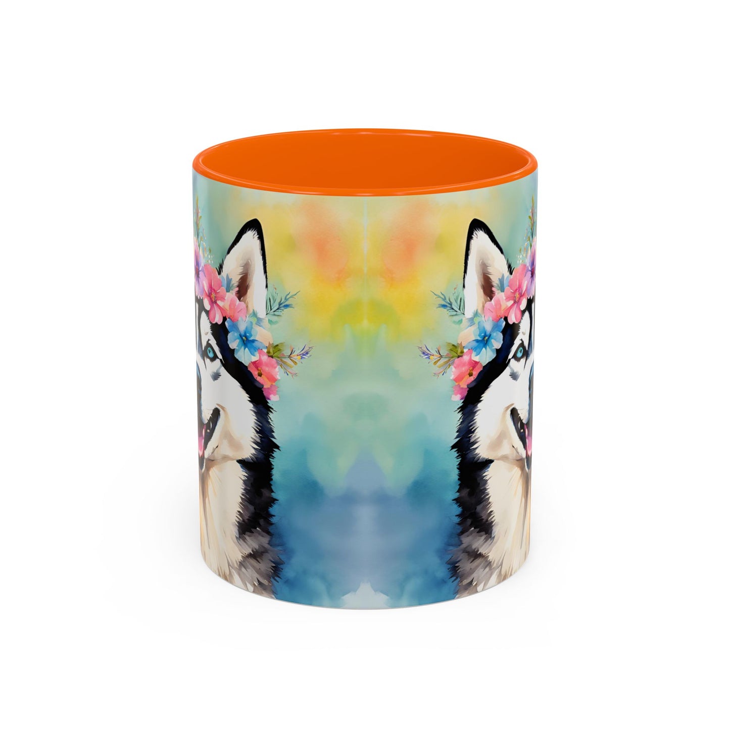 Husky 01 Accent Coffee Mug - Dog Lover Gift