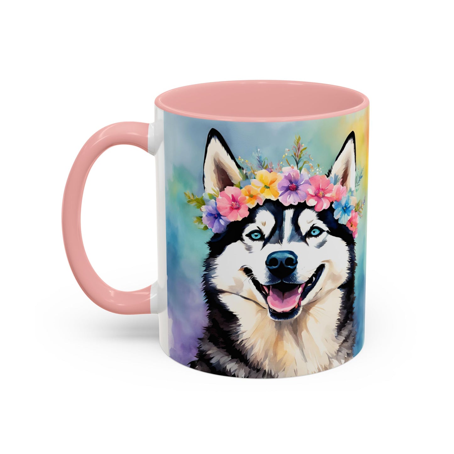 Husky 01 Accent Coffee Mug - Dog Lover Gift