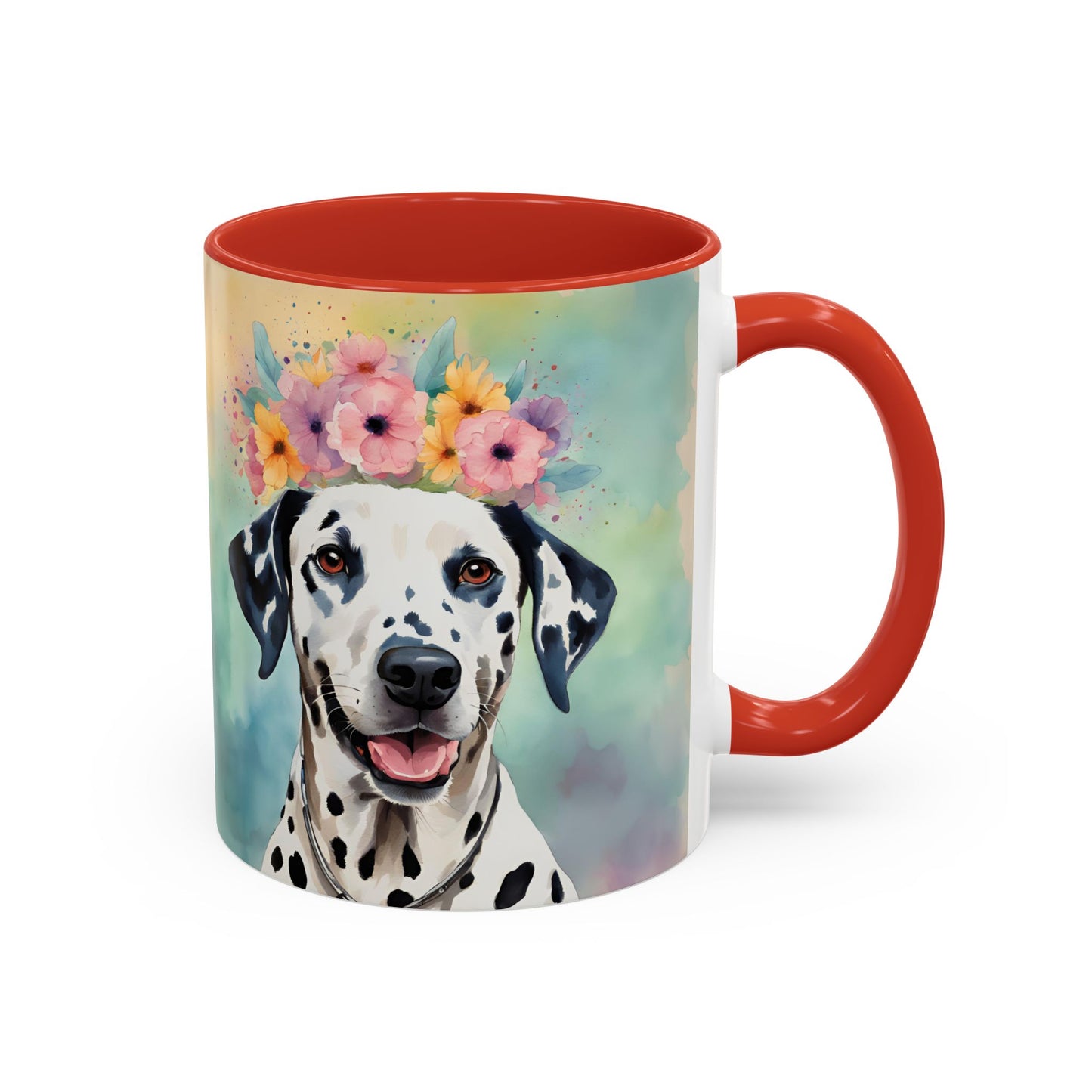 Dalmatian 01 Accent Coffee Mug - Dog Lover Gift