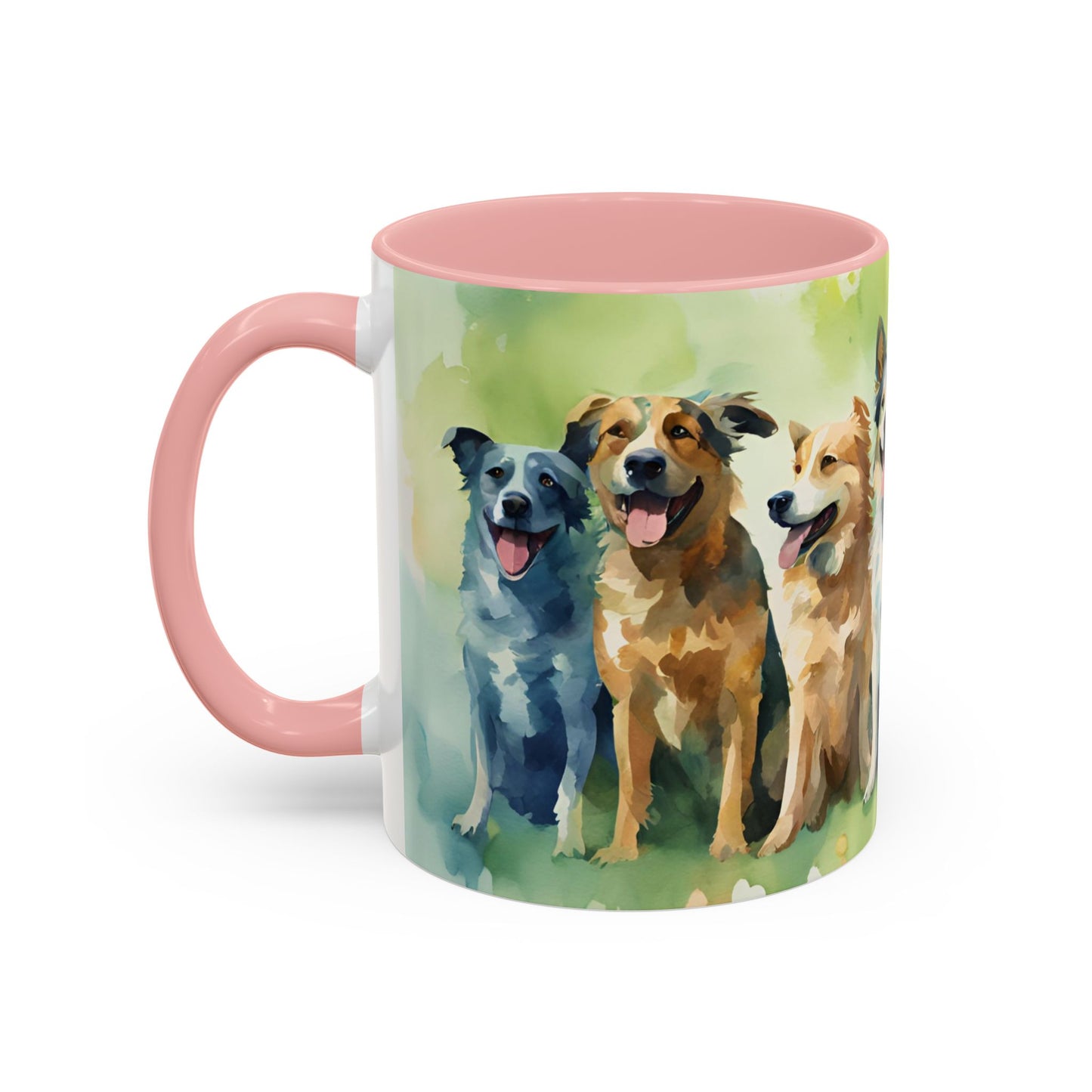 Multicoloured Doggies 10 Accent Mug 11oz