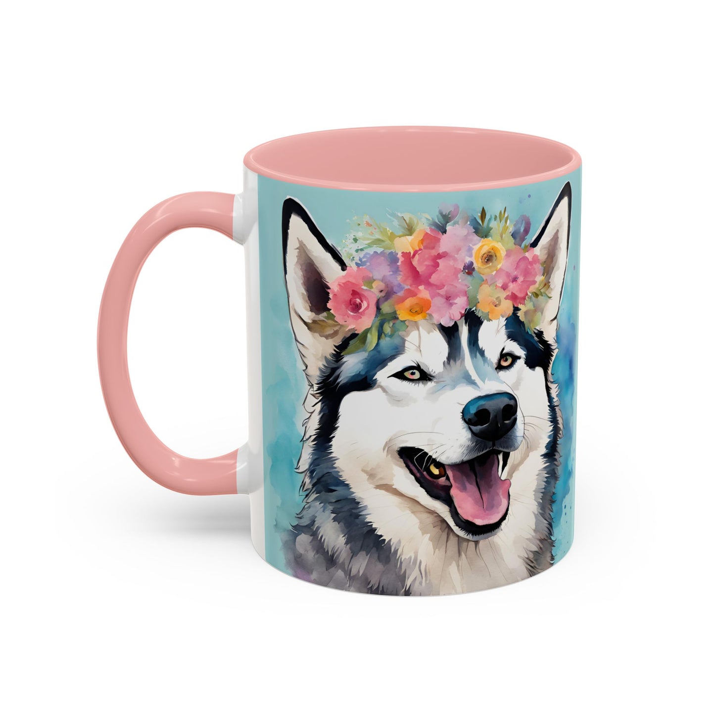 Husky 02 Accent Coffee Mug - Dog Lover Gift