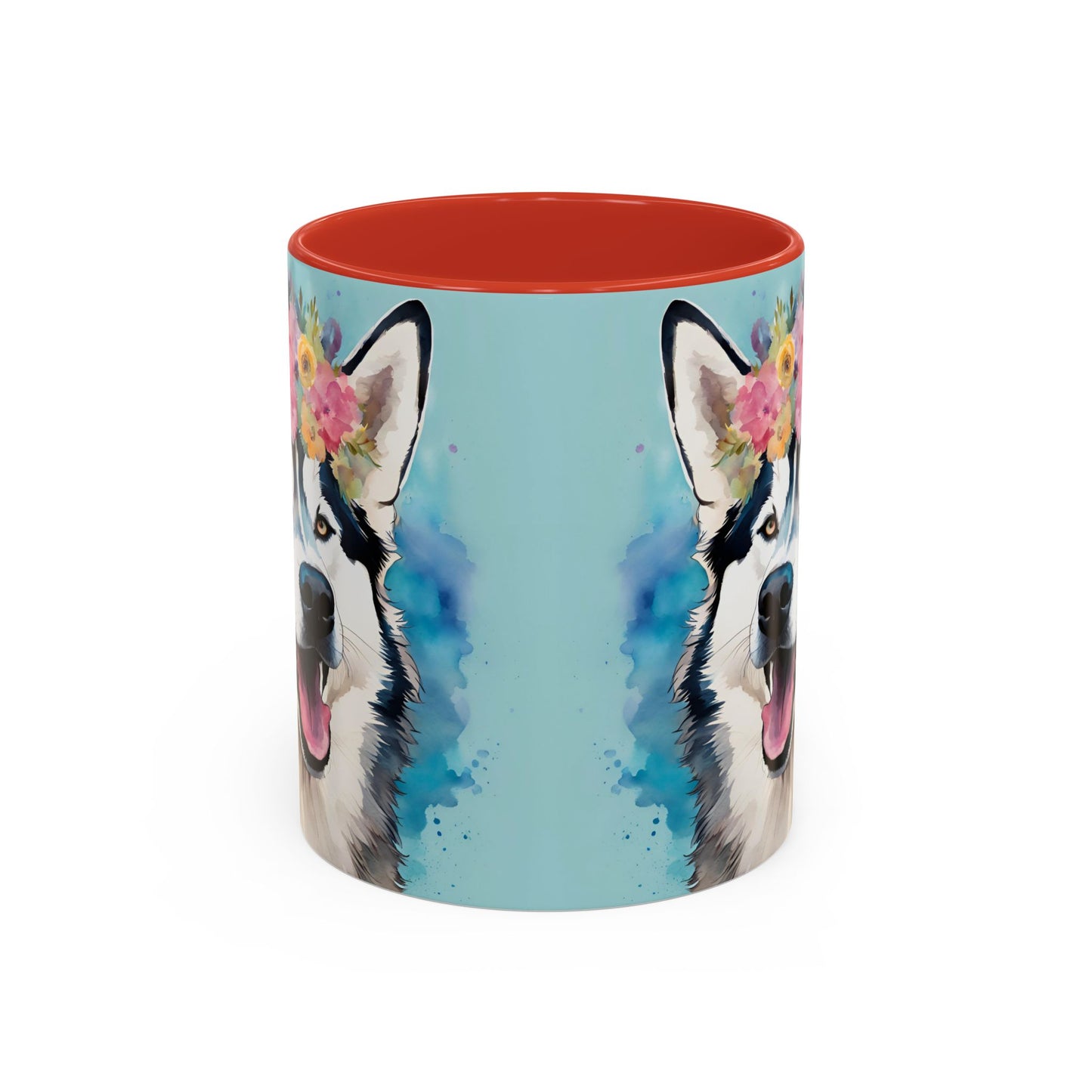 Husky 02 Accent Coffee Mug - Dog Lover Gift