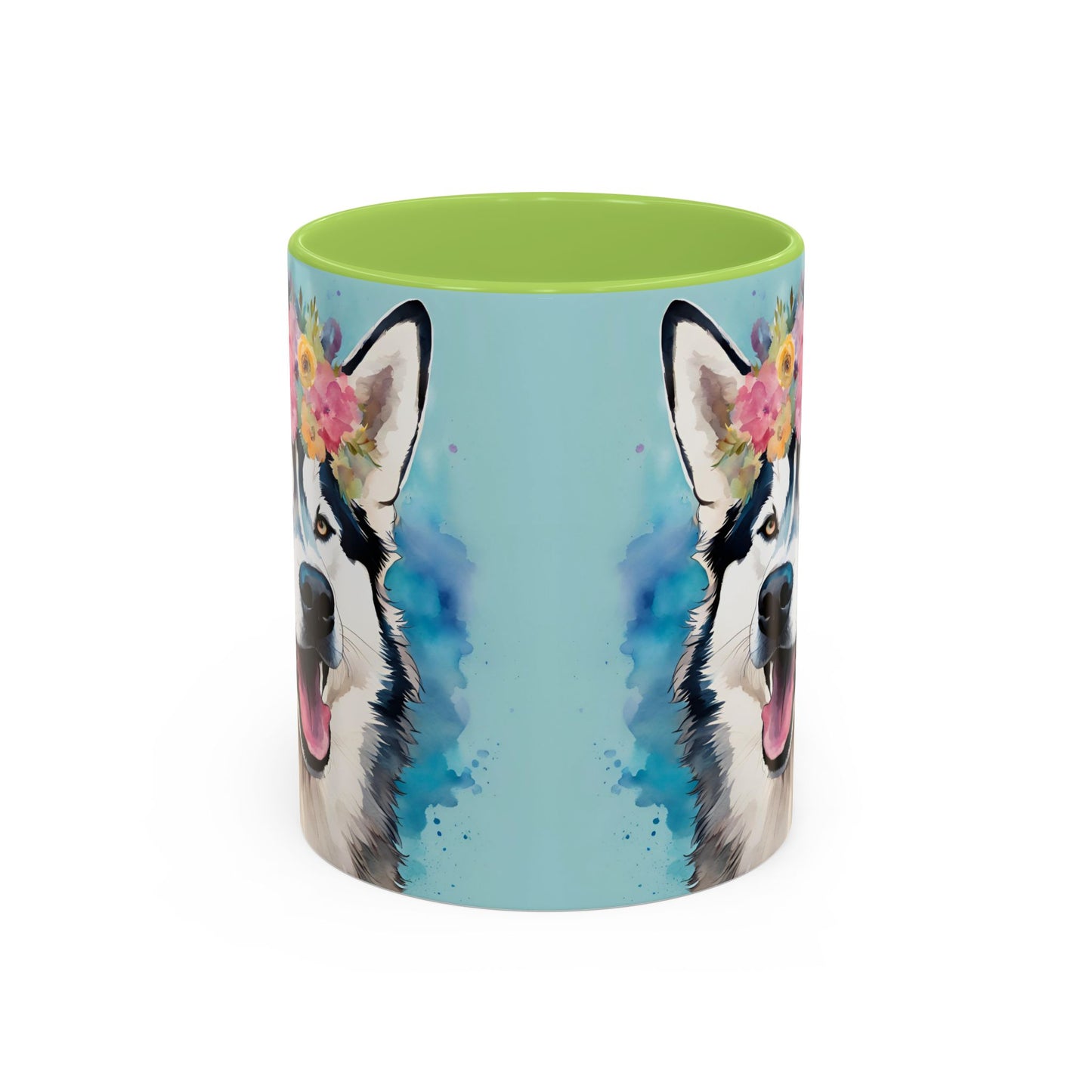 Husky 02 Accent Coffee Mug - Dog Lover Gift