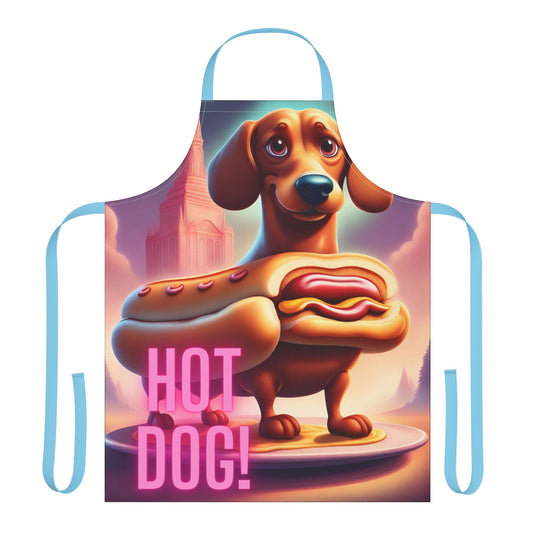 Hot Dog 02 Apron, 5 Color Straps (AOP)
