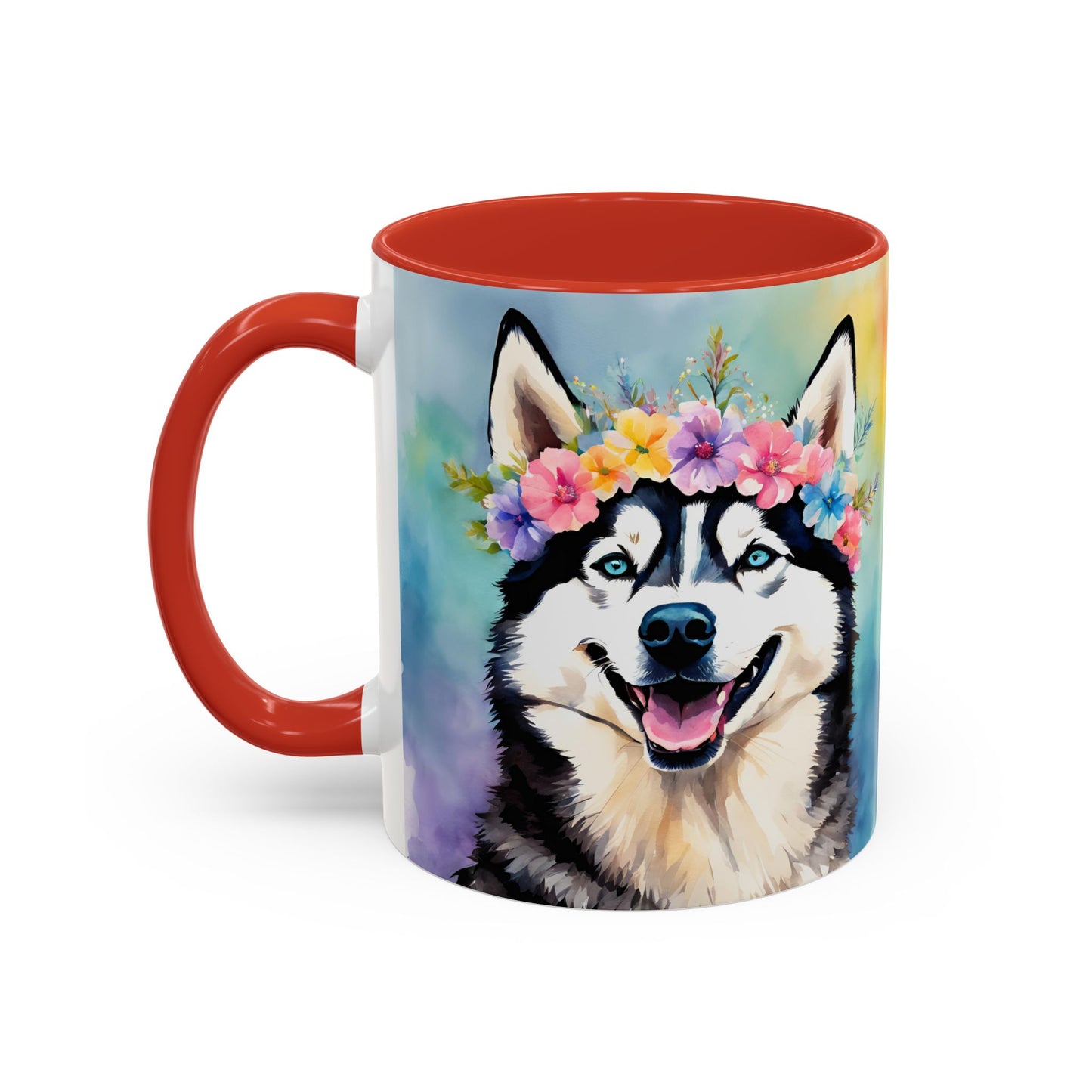 Husky 01 Accent Coffee Mug - Dog Lover Gift