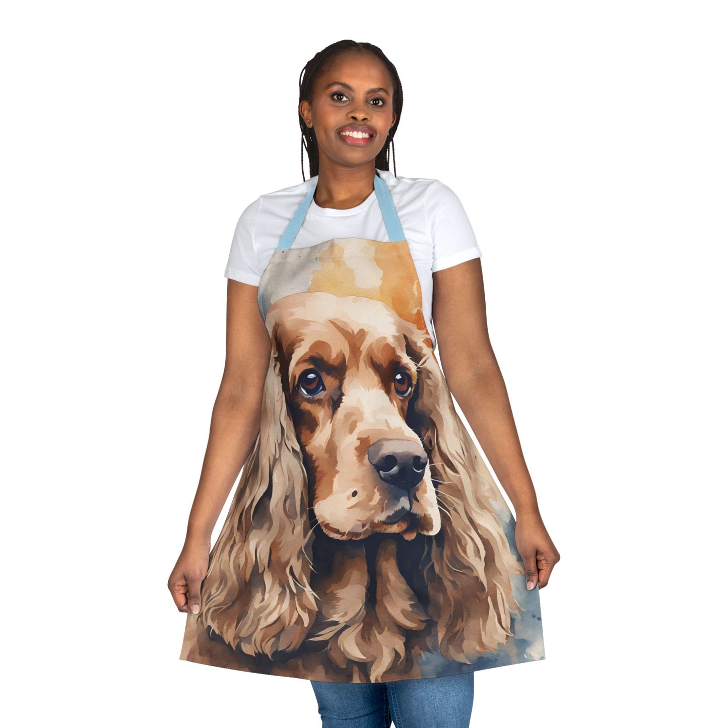 Apricot Cocker Spaniel Adult Apron (AOP)
