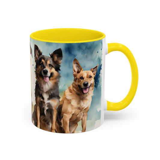 Multicoloured Doggies 06 Accent Mug 11oz