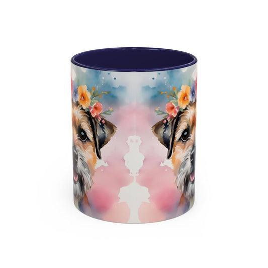 Border Terrier 03 Accent Coffee Mug - Dog Lover Gift