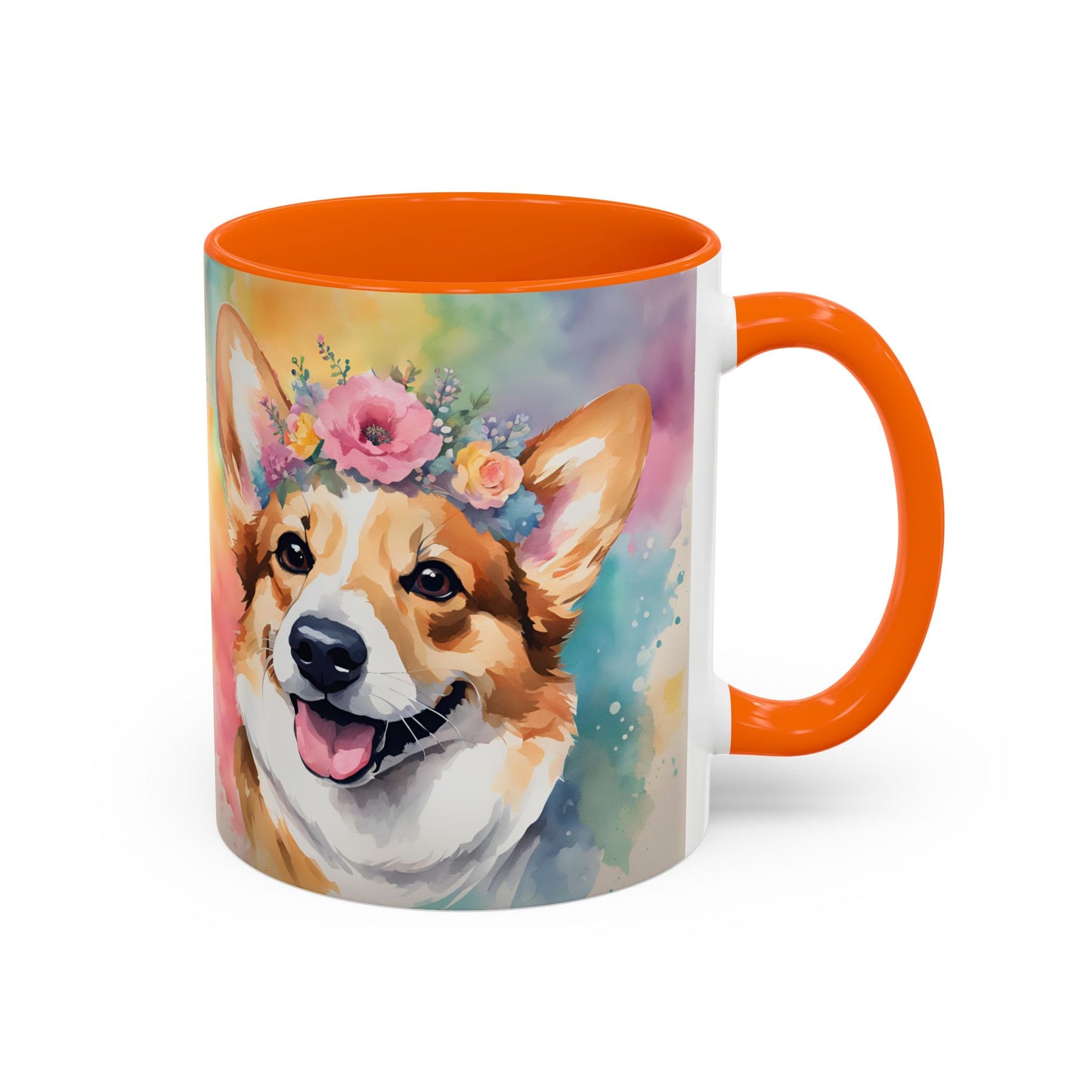 Corgi 02 Accent Coffee Mug - Dog Lover Gift