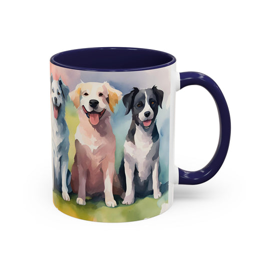Multicoloured Doggies 08 Accent Mug 11oz