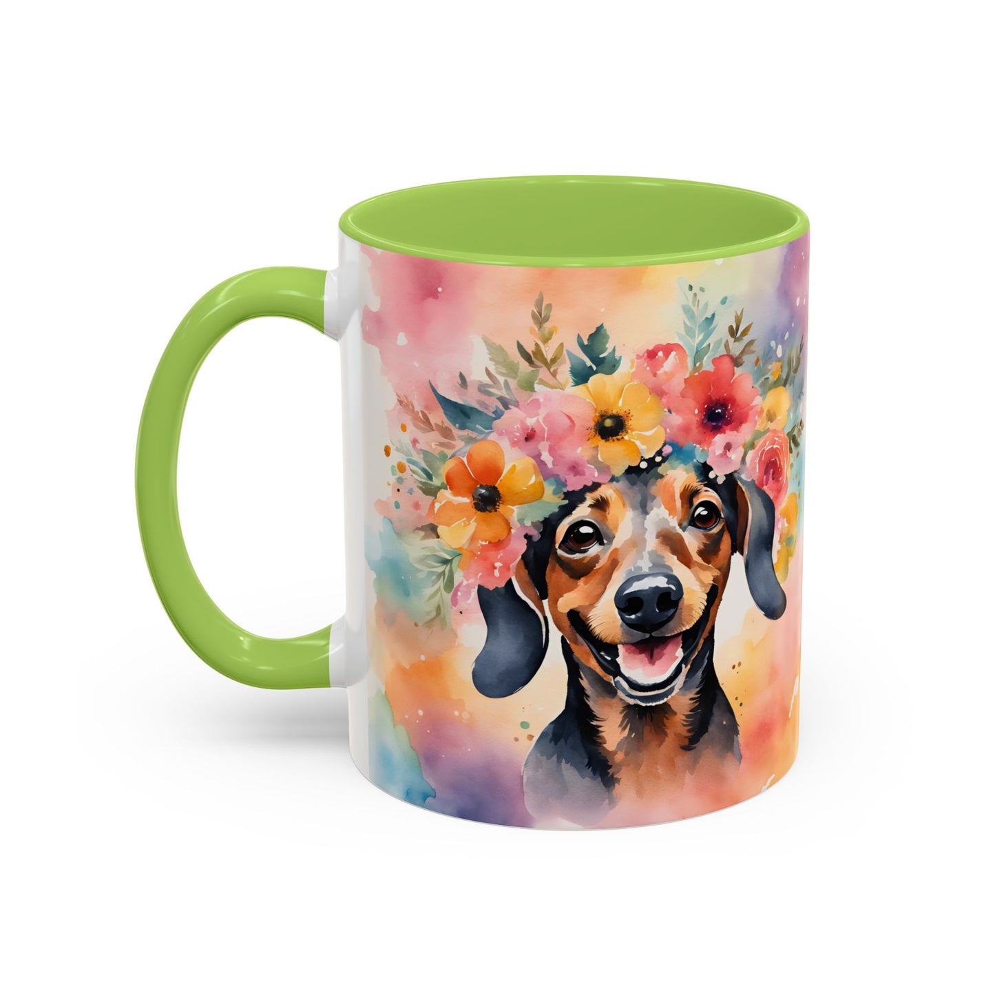 Dachshund 02 Accent Coffee Mug - Dog Lover Gift