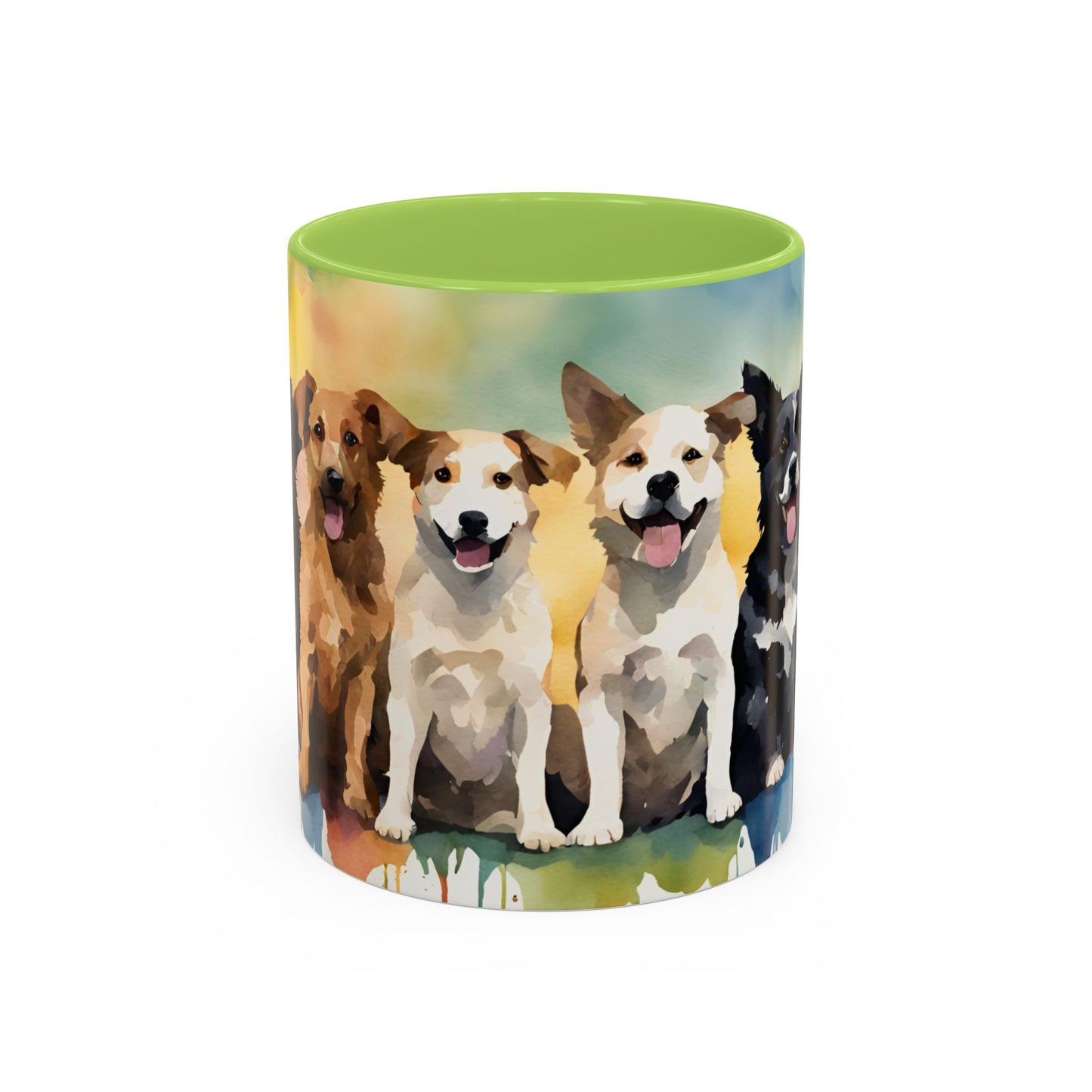 Multicoloured Doggies 02 Accent Mug 11oz