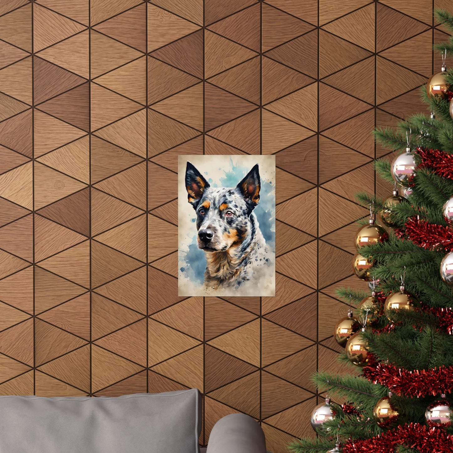 Dogs Australian Blue Heeler 01 Matte Vertical Poster