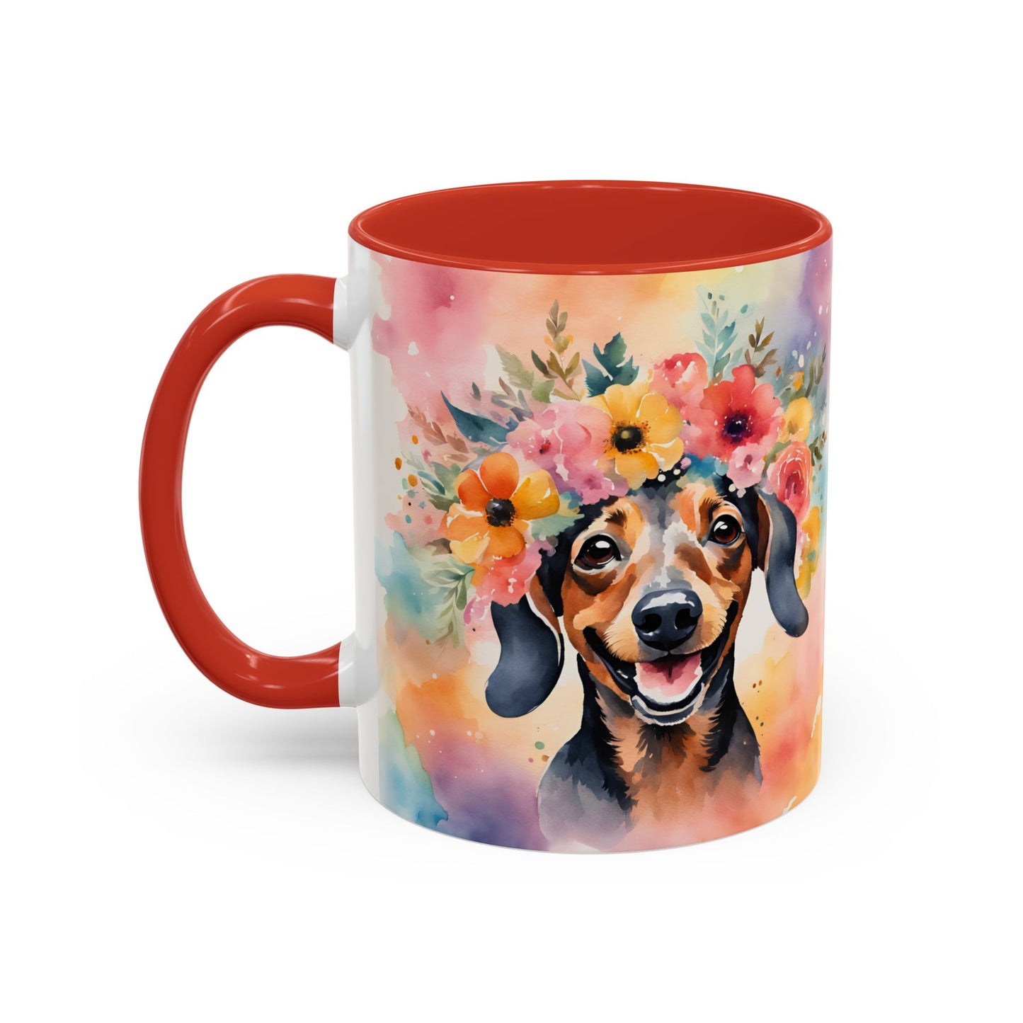 Dachshund 02 Accent Coffee Mug - Dog Lover Gift