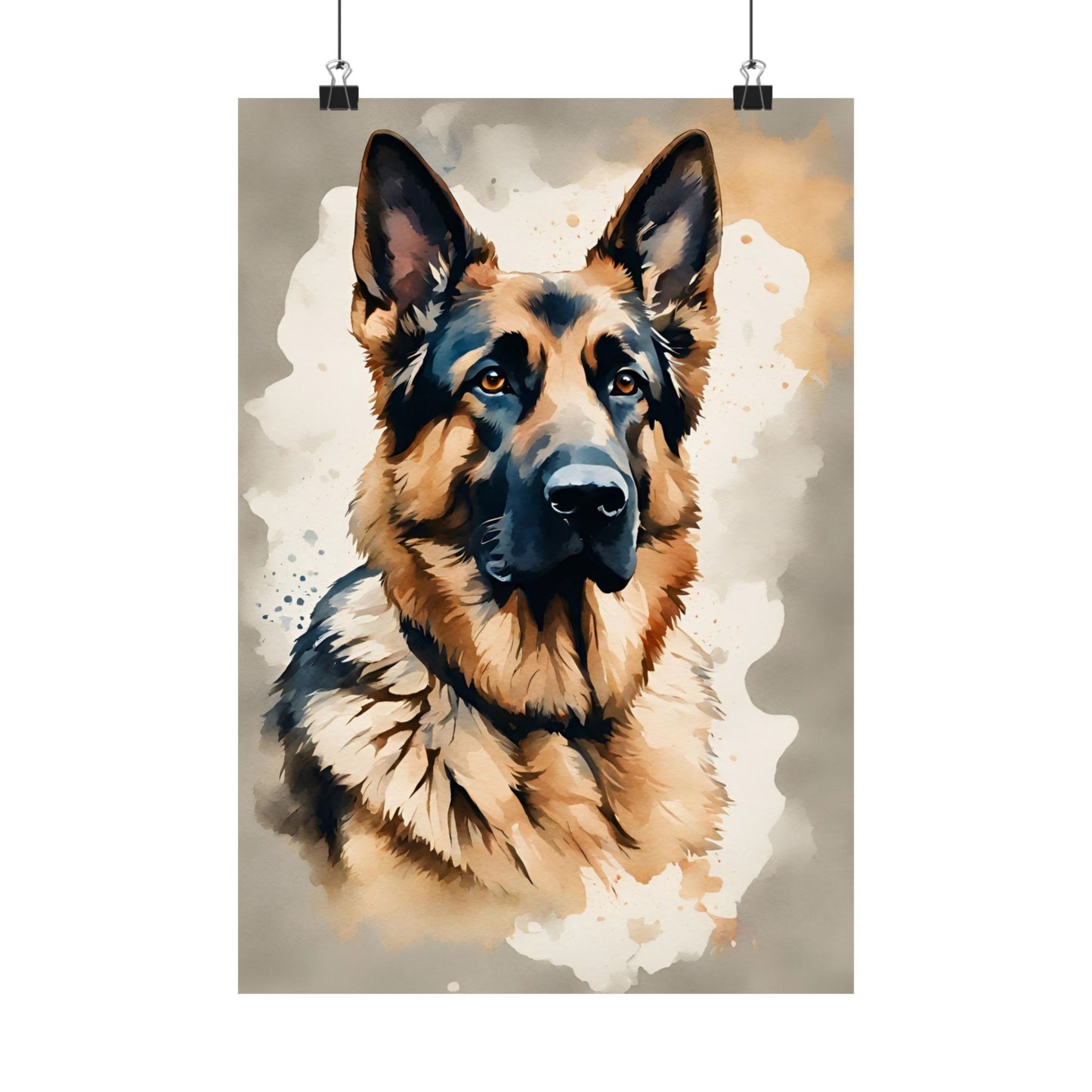 Dogs German Shepherd 04 Matte Vertical Poster