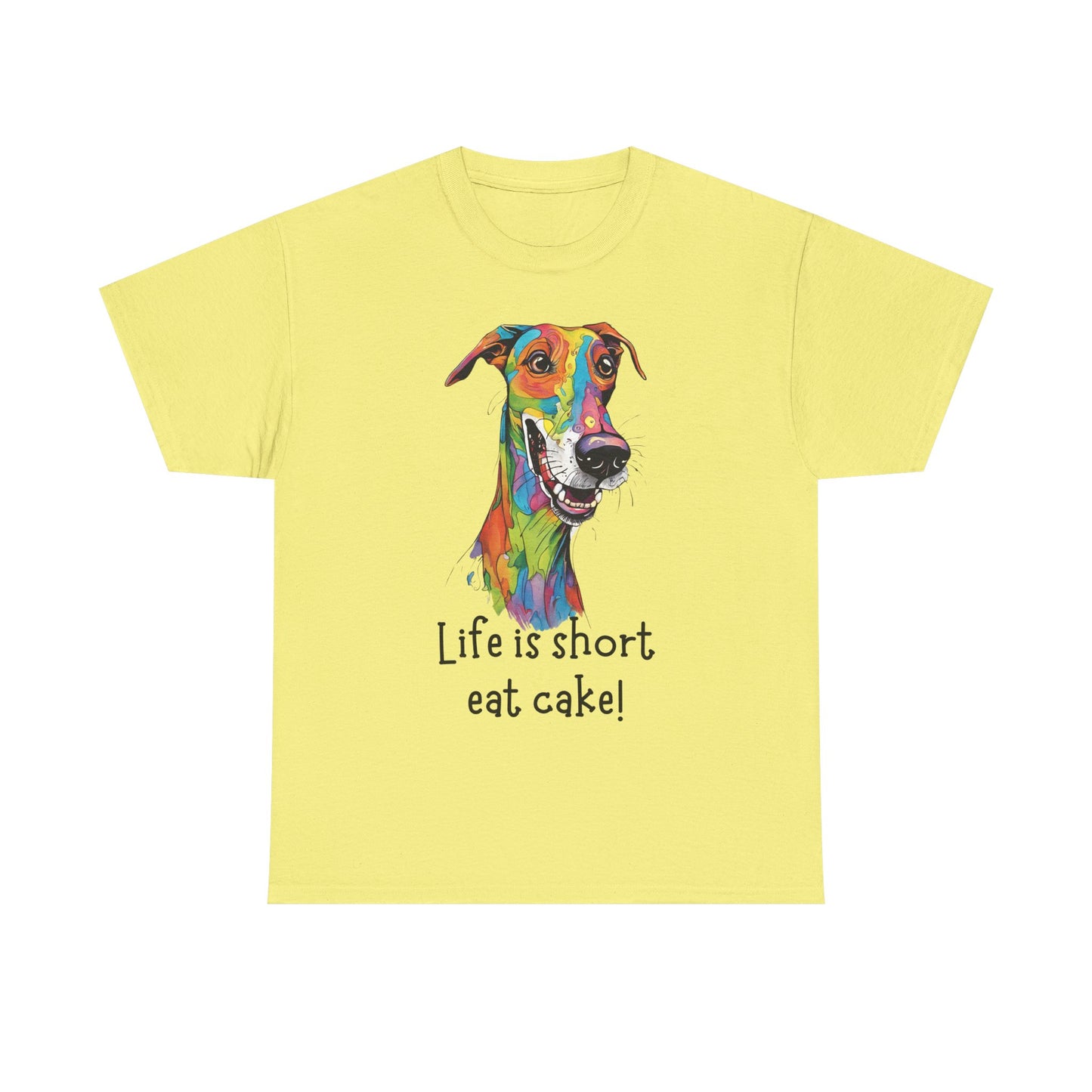 Life Is Short, Eat Cake! Unisex Heavy Cotton Tee