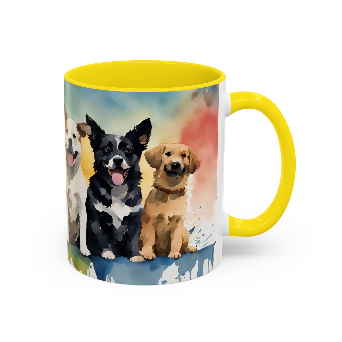 Multicoloured Doggies 02 Accent Mug 11oz
