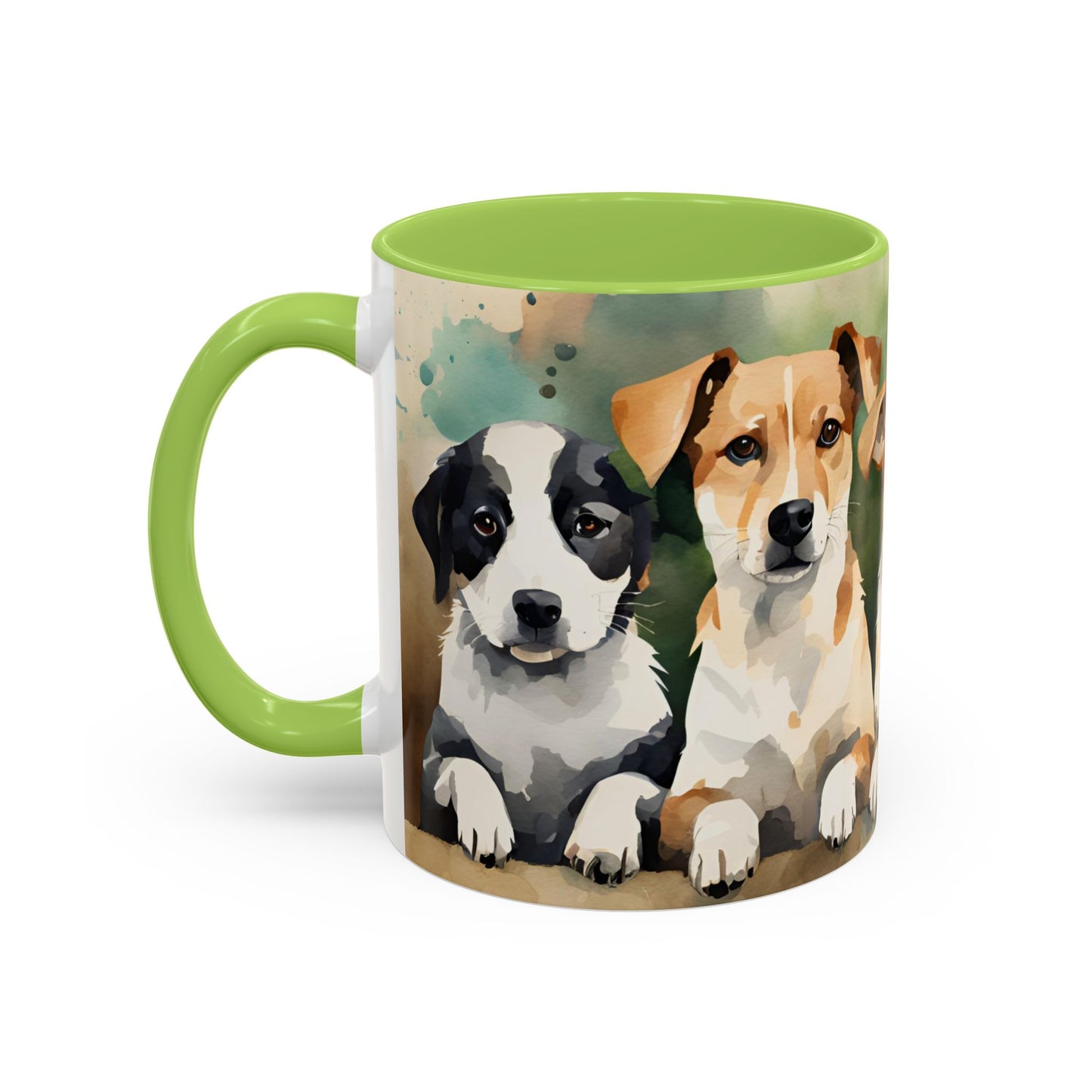 Multicoloured Doggies 12 Accent Mug 11oz