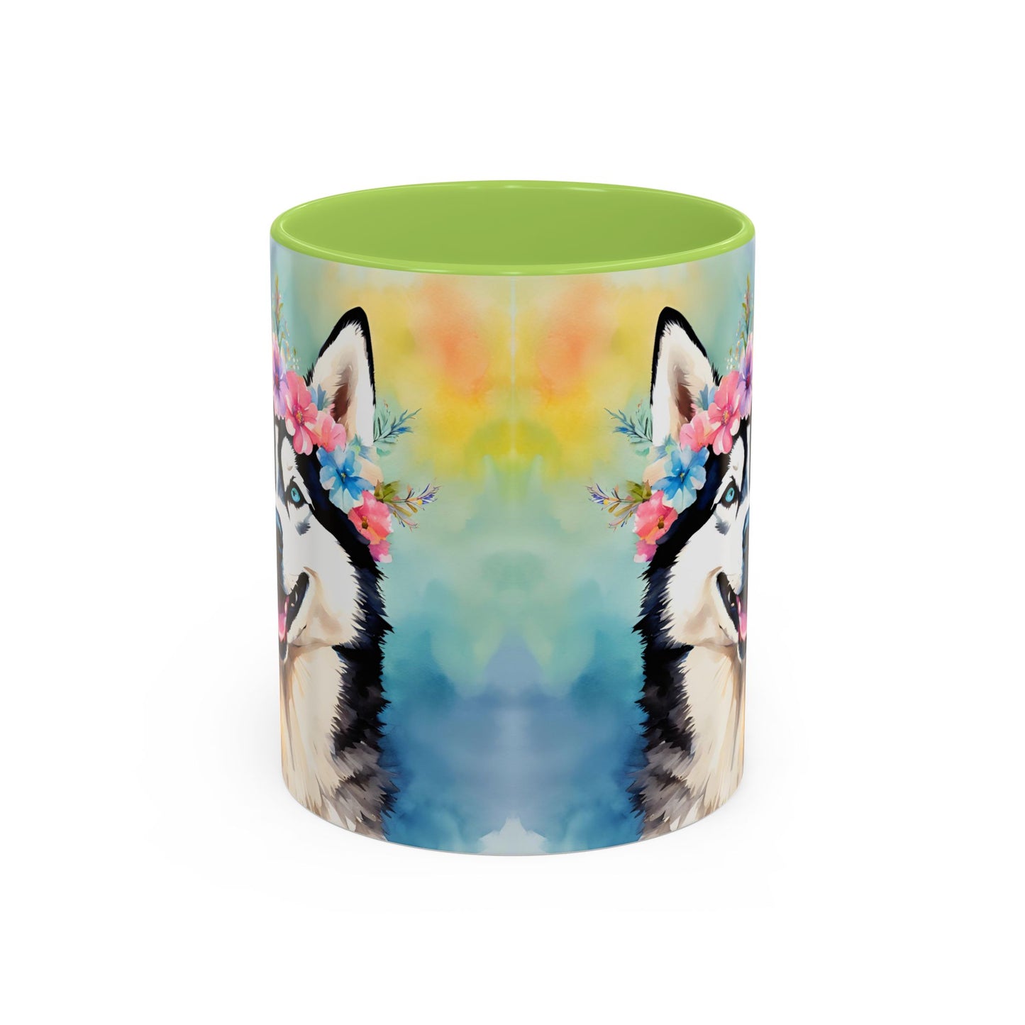 Husky 01 Accent Coffee Mug - Dog Lover Gift