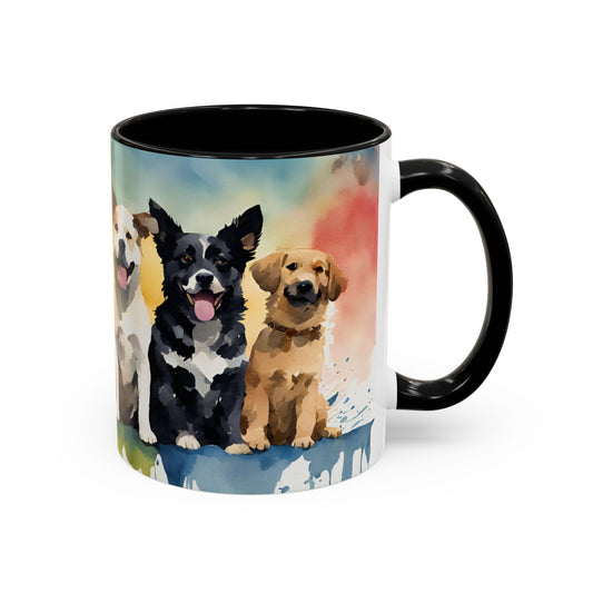 Multicoloured Doggies 02 Accent Mug 11oz